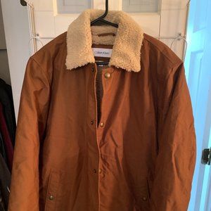 Calvin Klein Men's Sherpa Lined Cotton Coach Jacket